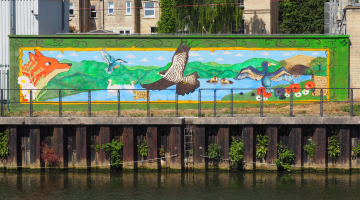 Nature-themed mural brings a splash of colour to Bath riverside