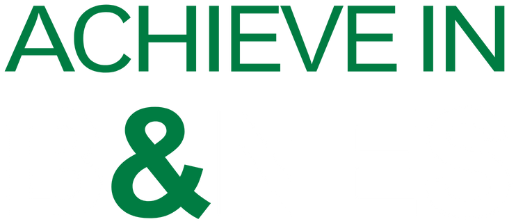 Achieve in B&NES White Logo